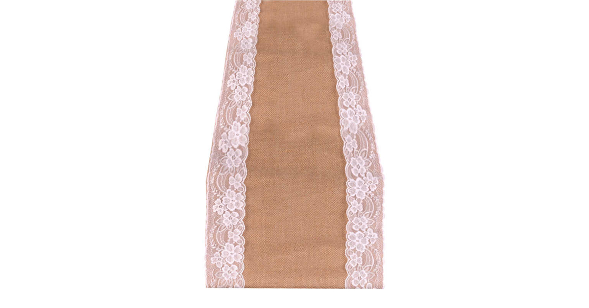 Chemin de Table toile de Jute Dentelle | Runner Collection